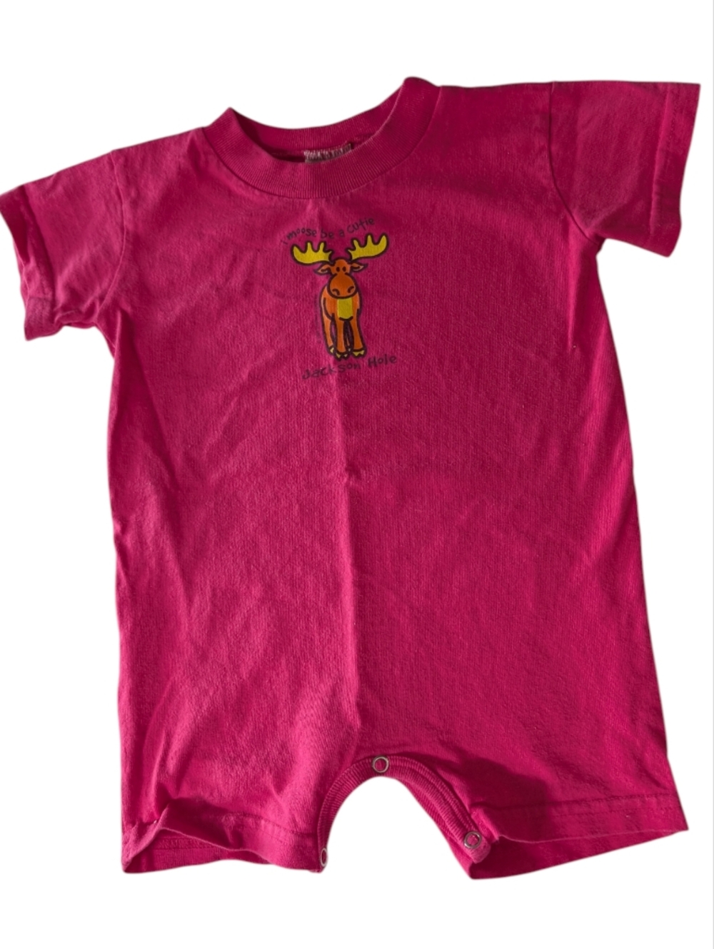 90s Vintage Stephen‎ Joseph Infant Moose Jackson Hole Romper